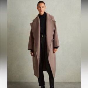 Reiss Taupe Long Coat